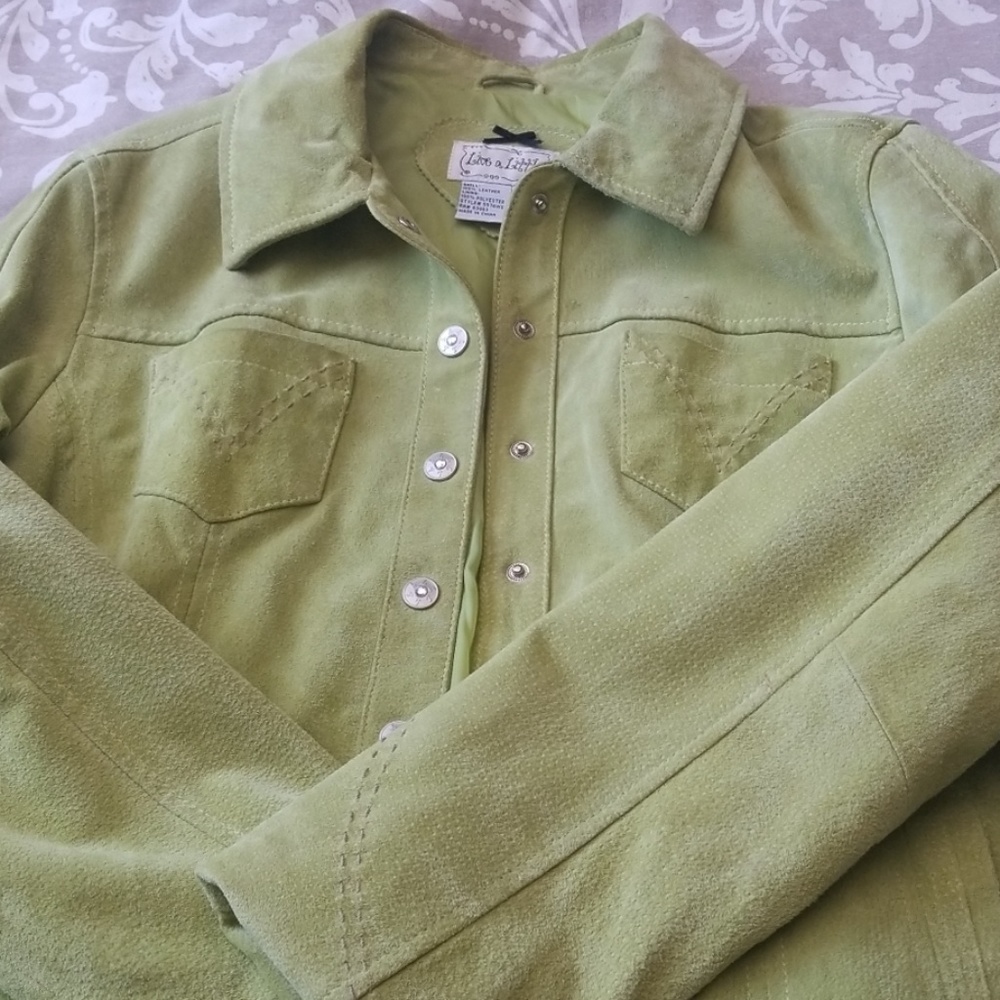 Green suede jacket